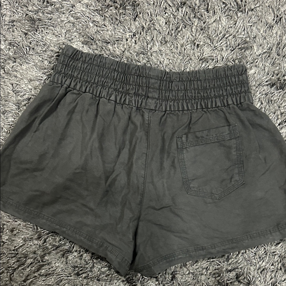 Aerie High Waist Charcoal Shorts - Picture 3 of 3